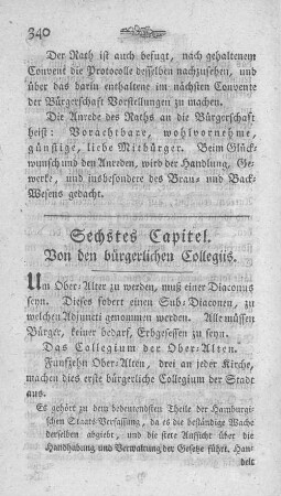 Sechstes Capitel. Von den bürgerlichen Collegiis.