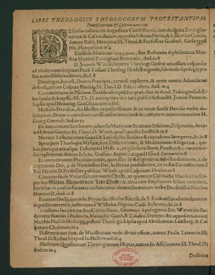 Libri Theologici Theologorum Protestantium, Pontificiorum Et Calvinianorum.