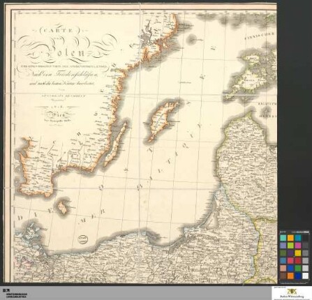 Carte von Polen Und Einen Grossen Theil Der Angrenzenden Lænder : nach den Friedensschlüssen und nach die besten Karten bearbeitet