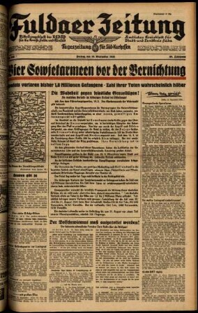 Ausgabe vom Freitag, den 19. September 1941.