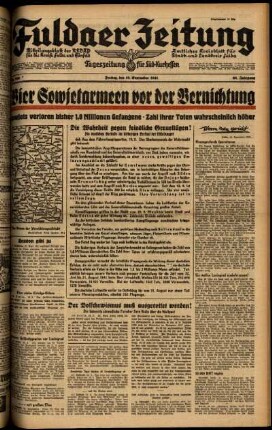 Ausgabe vom Freitag, den 19. September 1941.