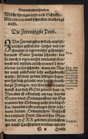 Die Zwentzigste Prob.