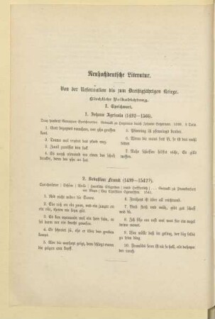 Von der Reformation bis zum Dreißigjährigen Kriege