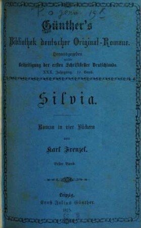 Silvia : Roman in vier Büchern, 1