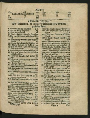 Das ander Register/ Der Predigten