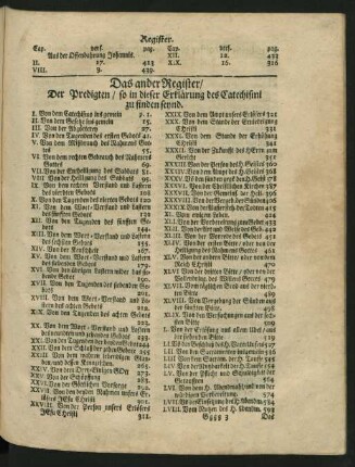 Das ander Register/ Der Predigten