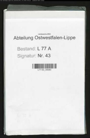 Wrugeregister des Amtes Detmold