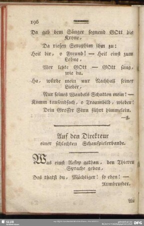 Auf den Direkteur einer schlechten Schauspielerbande