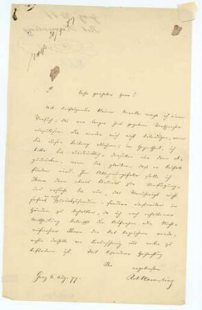 Korrespondenz von Robert Hamerling an George Westermann