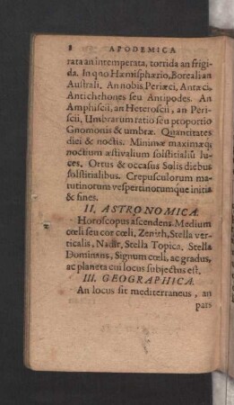 II. Astronomica.