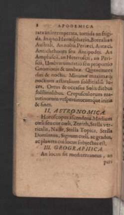 II. Astronomica.