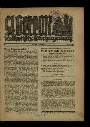 St. Gereon / 20. Jahrgang 1932