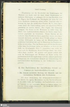 II. Das Zurücktreten der bischöflichen Gewalt zu Gunsten der landesherrlichen Gewalt