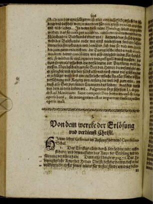 3. Von dem wercke der Erlösung und verdienst Christi.