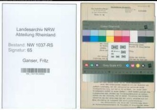 Entnazifizierung Fritz Ganser , geb. 04.06.1895 ()