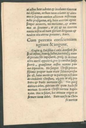 Cum peccata conscientiam agitant & angunt.