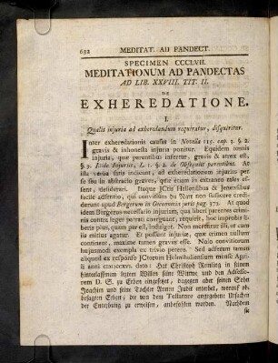 632-640, Sp. 357. De Exheredatione