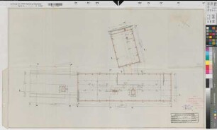 Münster (Münster) Behördenhaus Alter Steinweg Entwurf Grundriß Dachgeschoß 1956 1 : 100 58 x 96 Pause Staatsneubauleitung Münster Regierung Münster Nr. 34081