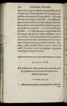 Caput VII. De Arbitrariis Actionibus ex contractu, An & quatenus ob dolum defuncti ad heredes transeant?