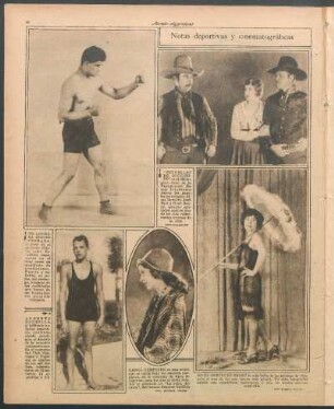 Notas deportivas y cinematográficas [Fotografías]