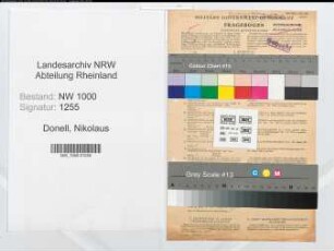 Entnazifizierung Nikolaus Donell, geb. 29.05.1886 (Angestellter)