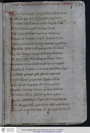 Johannes de Garlandia: Liber de mysteriis ecclesiae