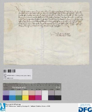 Bürgermeister und Ratmann der Stadt Lubecke beglaubigen den Dr. Johann Osthusen, Syndikus, bei der Stadt Nürnberg als ihren Vertreter.
