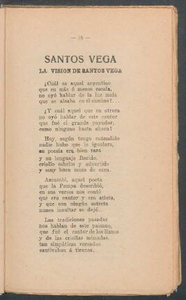 [Santos Vega - La Visión de Santos Vega]
