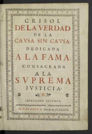 Crisol De La Verdad De La Cavsa Sin Cavsa