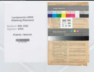 Entnazifizierung Heinrich Kramer, geb. 01.01.1908 (Polizeibeamter)