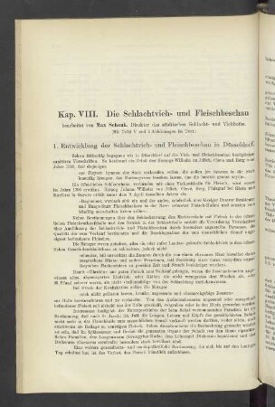 Kap. VIII. Die Schlachtvieh- und Fleischbeschau