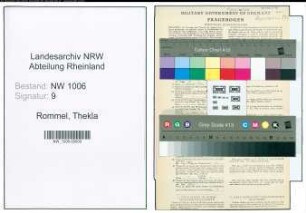 Entnazifizierung Thekla Rommel , geb. 15.01.1904 ()