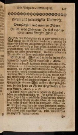 447-453, 79. Vom sechsten und neunten Gebott. Du ...