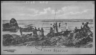 Seaside,Oregon. Fishing Rocks near Seaview