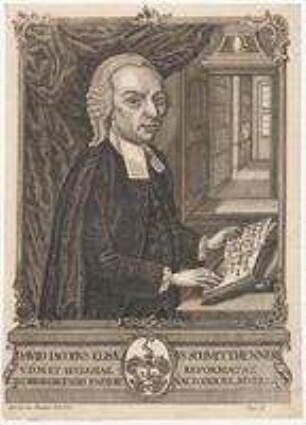 David Jacobus Elisaeus Schmitthenner, Pfarrer an der Reformierten Kirche in Nürnberg; geb. 29. Juli 1725