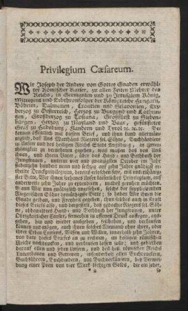 Privilegium Caesareum