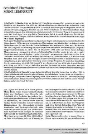 Meine Lebenszeit.