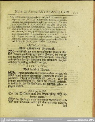 Artic. LXVIII. Von falschen Zeugen