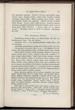 Zur Turkestan - Fauna