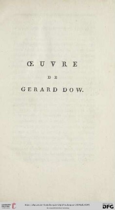 Œuvre de Gerard Dow