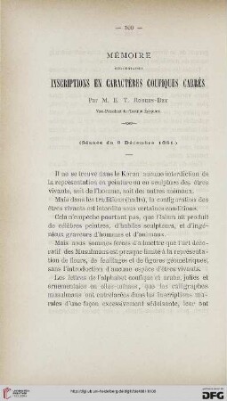 2.Ser. 2.1881: Mémoire sur certaines inscriptions en caractères coufiques carrés
