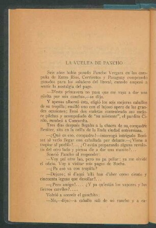 La vuelta de Pancho