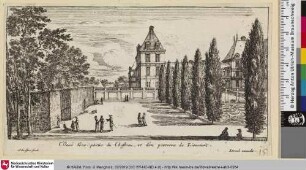 Veuë d'vne partie du Chasteau, et d'vn parterre de Liencourt