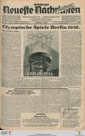 Nr. 178-203 (1. August 1936 - 31. August 1936)
