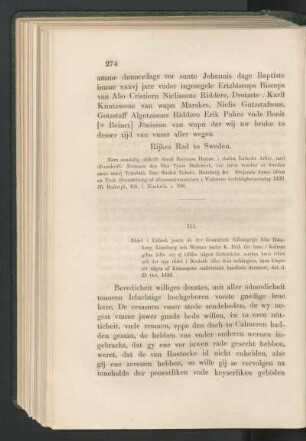 111. [Rådet i Lübeck och fullmägtiga från Hamburg, Lüneburg och Wismar till K. Erik, dat. d. 25 Oct. 1436.]