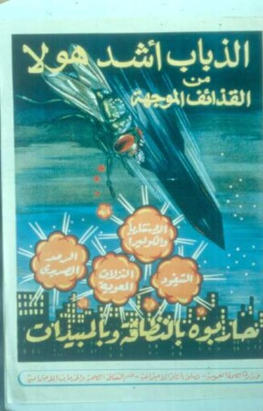 Plakat. Fliegen sind gefährlicher als Raketen. Ägypten
