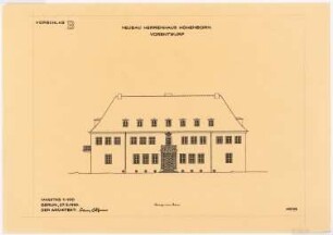 Herrenhaus Hohenborn bei Kassel Umbau: Ostansicht B 1:100