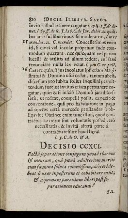 Decisio CCXCI. - Decisio CCC.