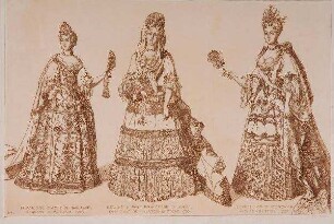 Gruppenbild von Françoise Marie de Bourbon Herzogin von Orléans, Hedwig Sophie Herzogin von Schleswig-Holstein-Gottorf, Elisabeth Herzogin von Sachsen-Meiningen