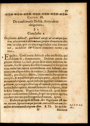 Caput. III. De conscientia Dubia, & eiusdem obligatione.